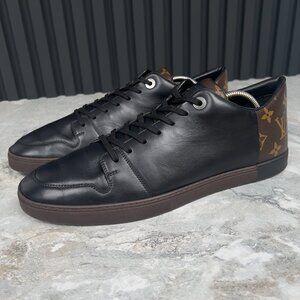 Louis Vuitton Line Up Sneakers Monogram Black Leather 8.5 LV or 9.5 US 42.5 EUR